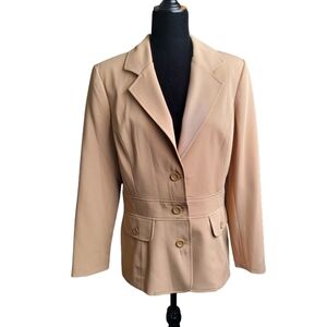 Christy Miller Three Button Blazer Side Zip Pants Fully‎ Lined Womens Suit Sz 10